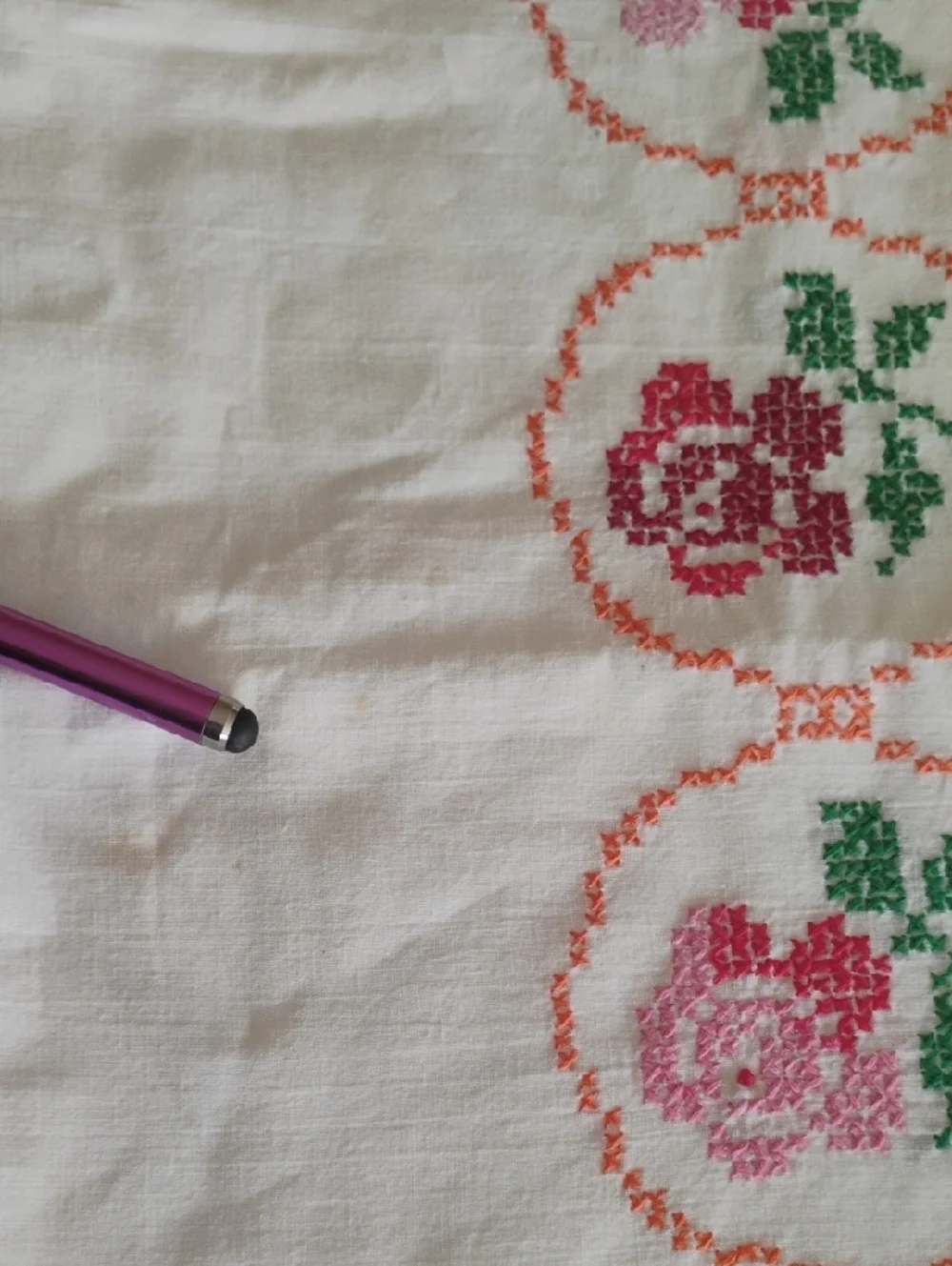 EMBROIDERED  ROSE  🌹 STANDARD PILLOWCASE VINTAGE VNPLVC